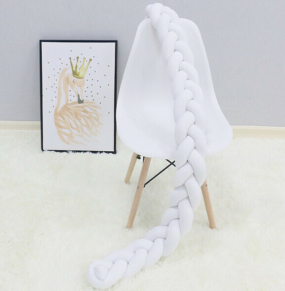 Hot selling braided anti-collision bedside pillow (NO1 pure white) (250cm three strands)