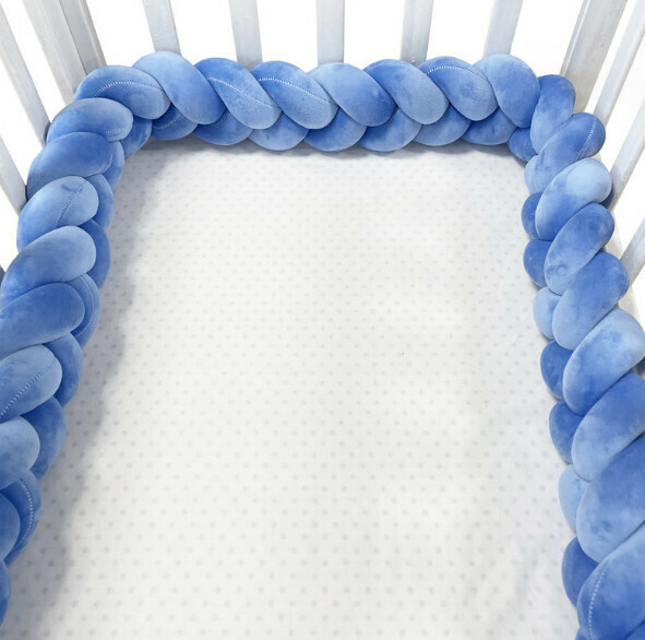 Hot selling braided anti-collision bedside pillow (NO8 dark blue) (100cm three strands)