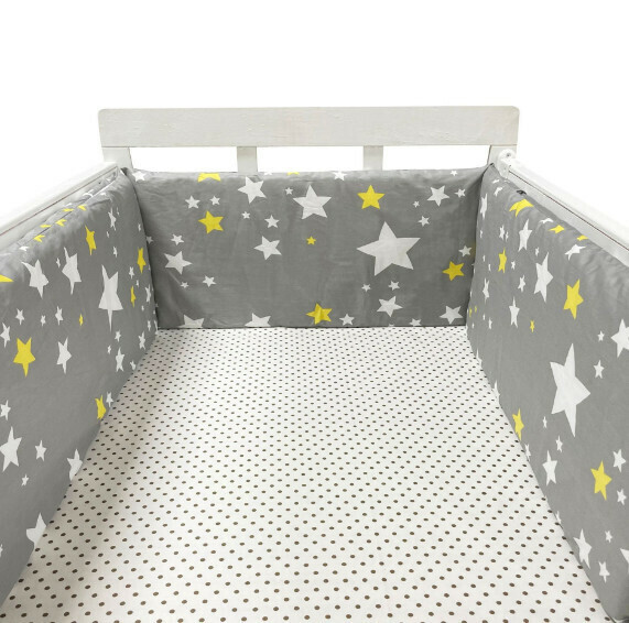 熱賣嬰兒防摔防護床圍（NO22 黃白星星）（尺寸：200*30cm）