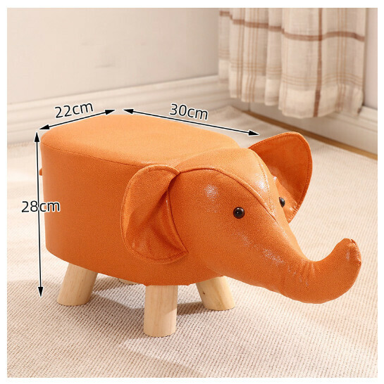 Popular Children's Shoe Changing Bench [Elephant Orange]