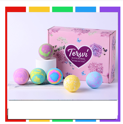 Hot recommended whitening fragrance bath salt balls ((gift box) bubble bath balls 100g*12 pieces)