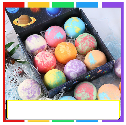 Hotly recommended whitening fragrance bath salt balls ((gift box) Happy Planet 100g * 9 pieces)