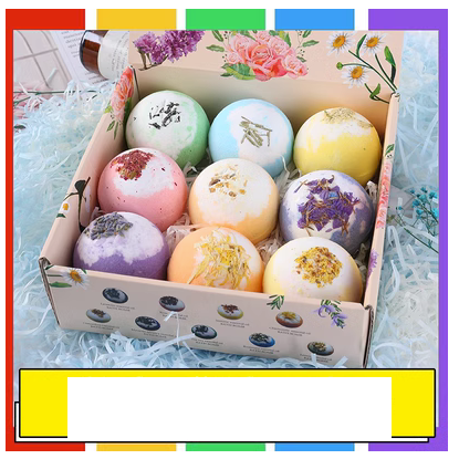 Hotly recommended fragrance essential oil bath ball bath foam bath ball ((gift box) Fragrant Flowers 100g * 9 pieces)