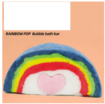 Highly recommended bubble bath ball, essential oil bath ball, milk rose bath salt (Rainbow Sweetheart Bath Ball 200g*1)