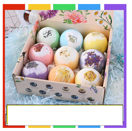 Hot recommended aromatherapy essential oil bubble bath salt ball bathtub hot spring spa ((gift box) fragrant flowers) 100g*9 pieces