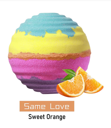 Hotly recommended deodorant bubble bath ball bath salt ball bath bath ball SPA bubble bomb (Rainbow of Love*1)
