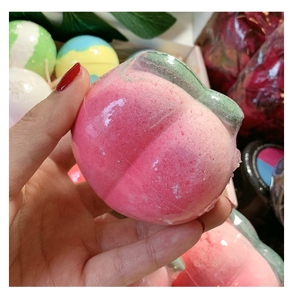 Hot recommended deodorant bubble bath ball bath salt ball bath bath ball SPA bubble bomb (pink peach * 1 piece)