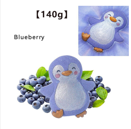 Hot recommended fragrance bubble bomb bubble bath salt ball (Penguin*1 piece)