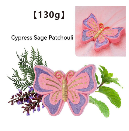 Hot recommended fragrance bubble bomb bubble bath salt ball (butterfly*1 piece)