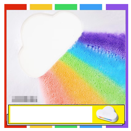 Hotly recommended milk-scented rainbow cloud bath balls for children (200g*1 piece)