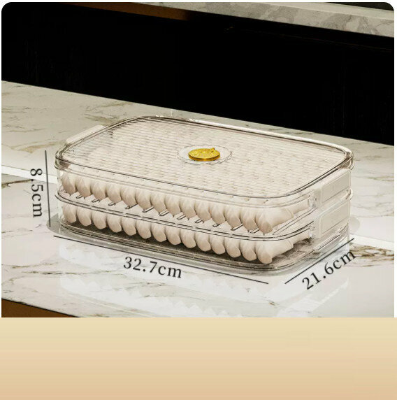 熱推水餃速凍盒【透明款二層【加厚材質】可裝120個餃子】 