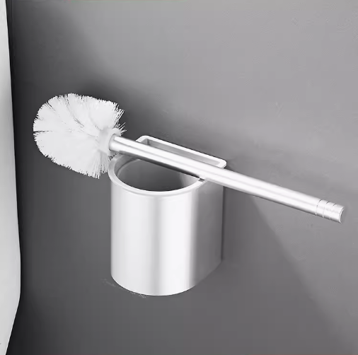 Popular toilet brush holder (silver white) (specification: 35*9.3CM)