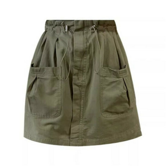 Hot Selling Elastic Waist Skirt [Military Green] [M-2XL Size] (Please contact customer service to confirm the delivery size after placing the order)