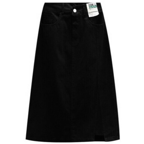 Hot selling high waist slit denim skirt [black] [L-4XL size] (please contact customer service to confirm the delivery size after placing the order)