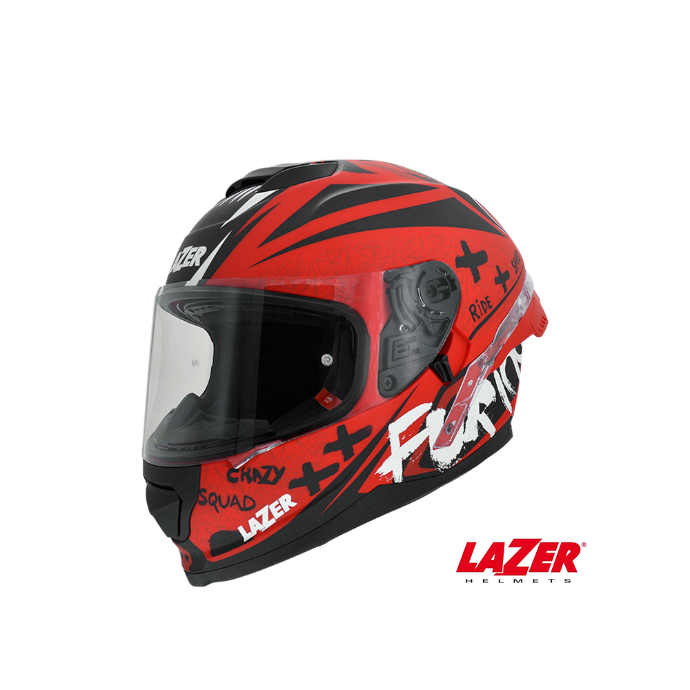 LAZER Rafale SR ONI 全罩式安全帽 消光黑紅