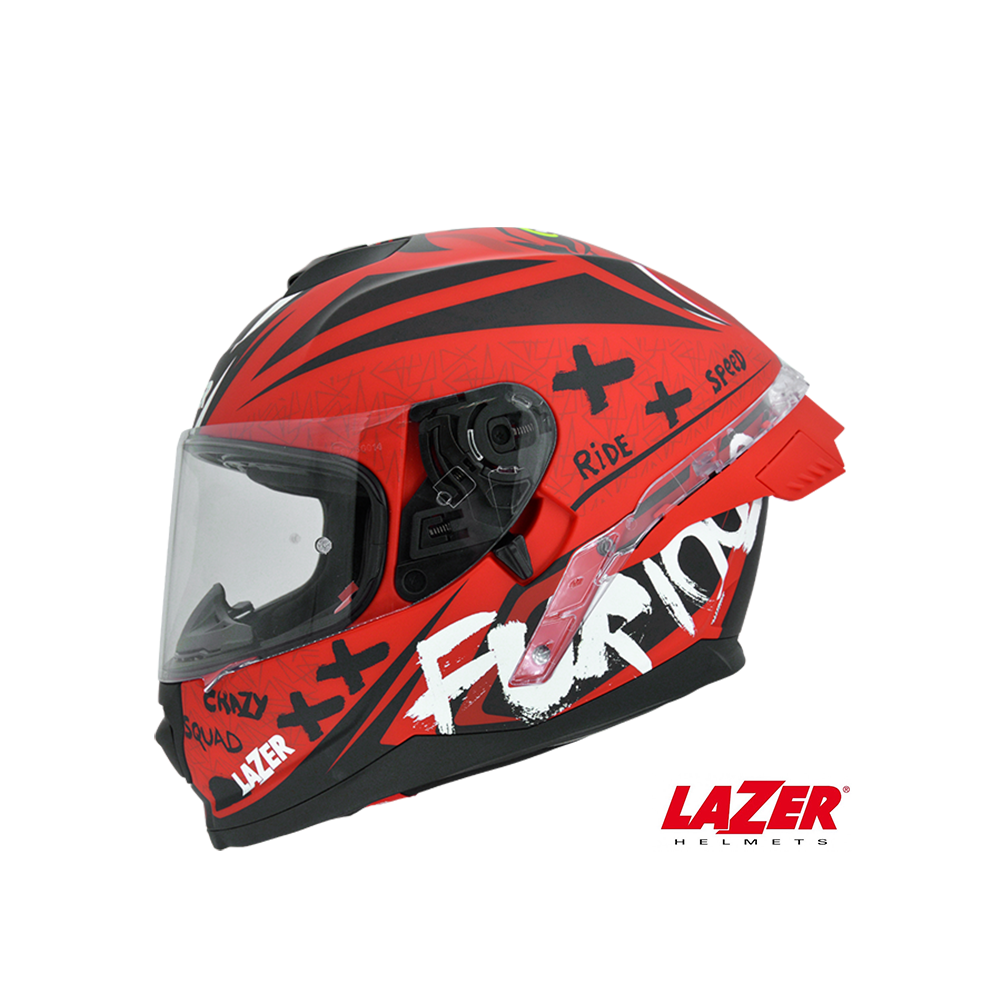 LAZER Rafale SR ONI 全罩式安全帽 消光黑紅