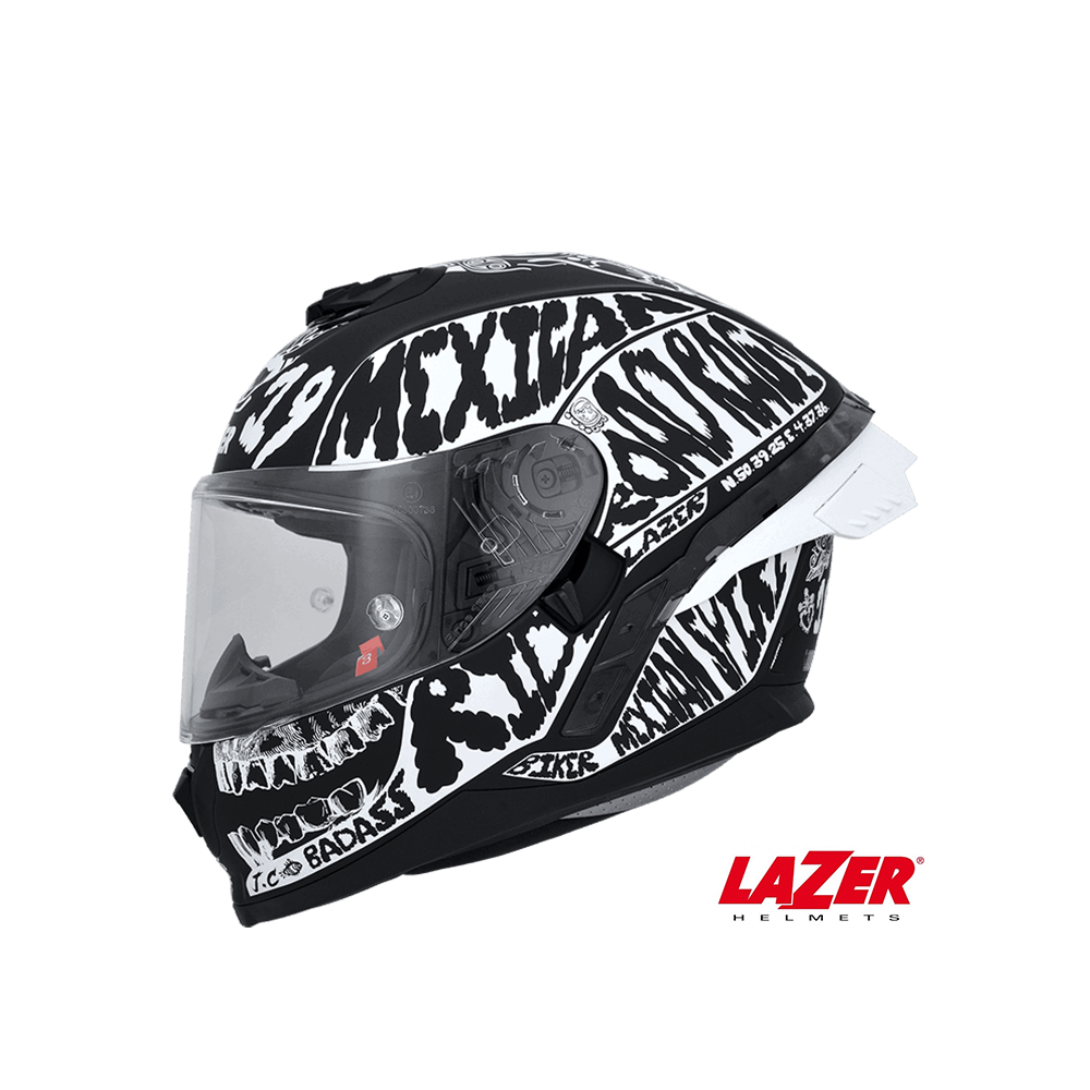 LAZER Rafale SR MEXICANA 系列  全罩式安全帽 消光黑白