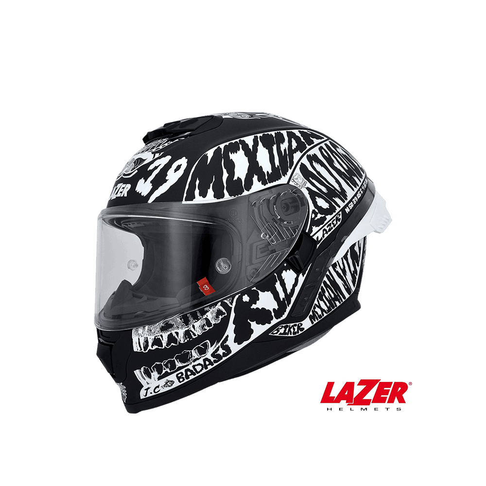 LAZER Rafale SR MEXICANA 系列  全罩式安全帽 消光黑白