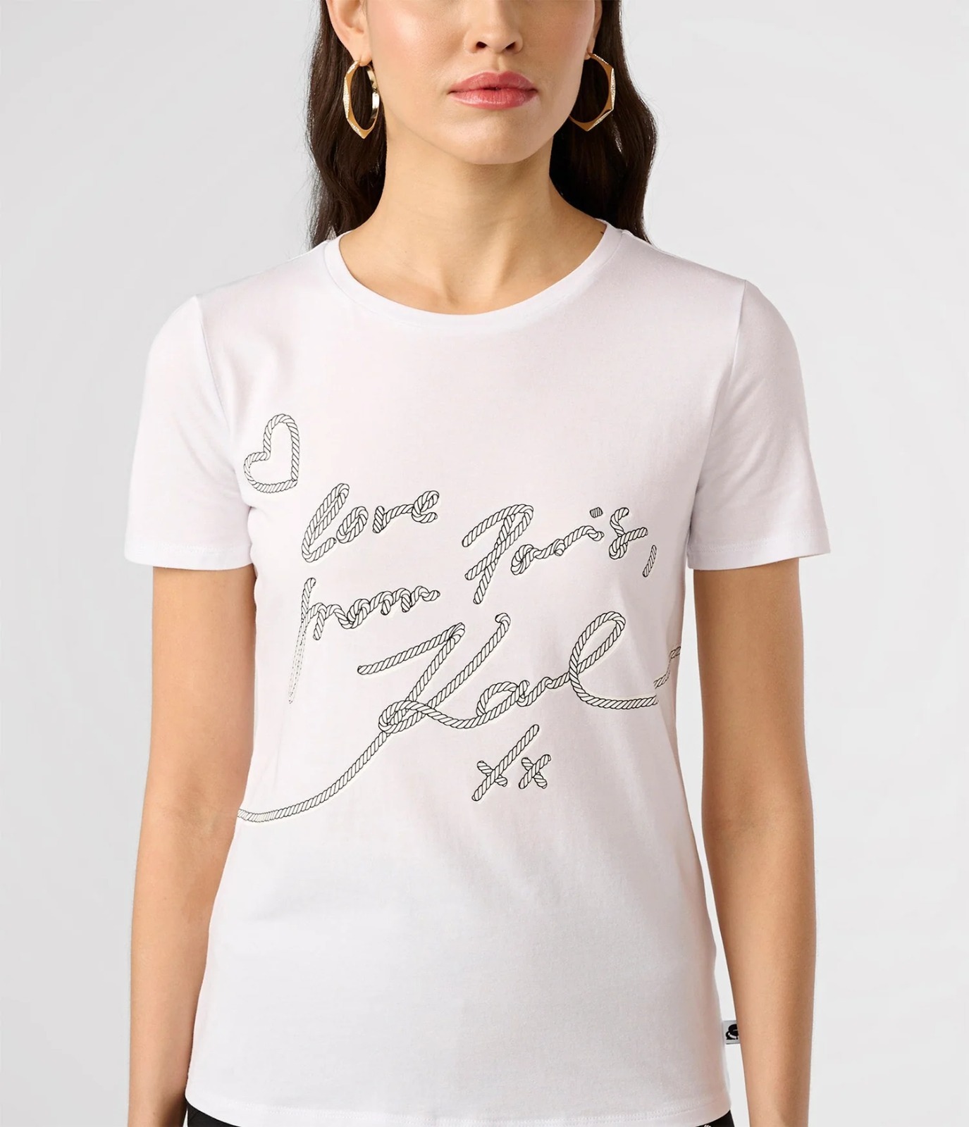 【預購】Karl Lagerfeld L0628125 白色短袖上衣