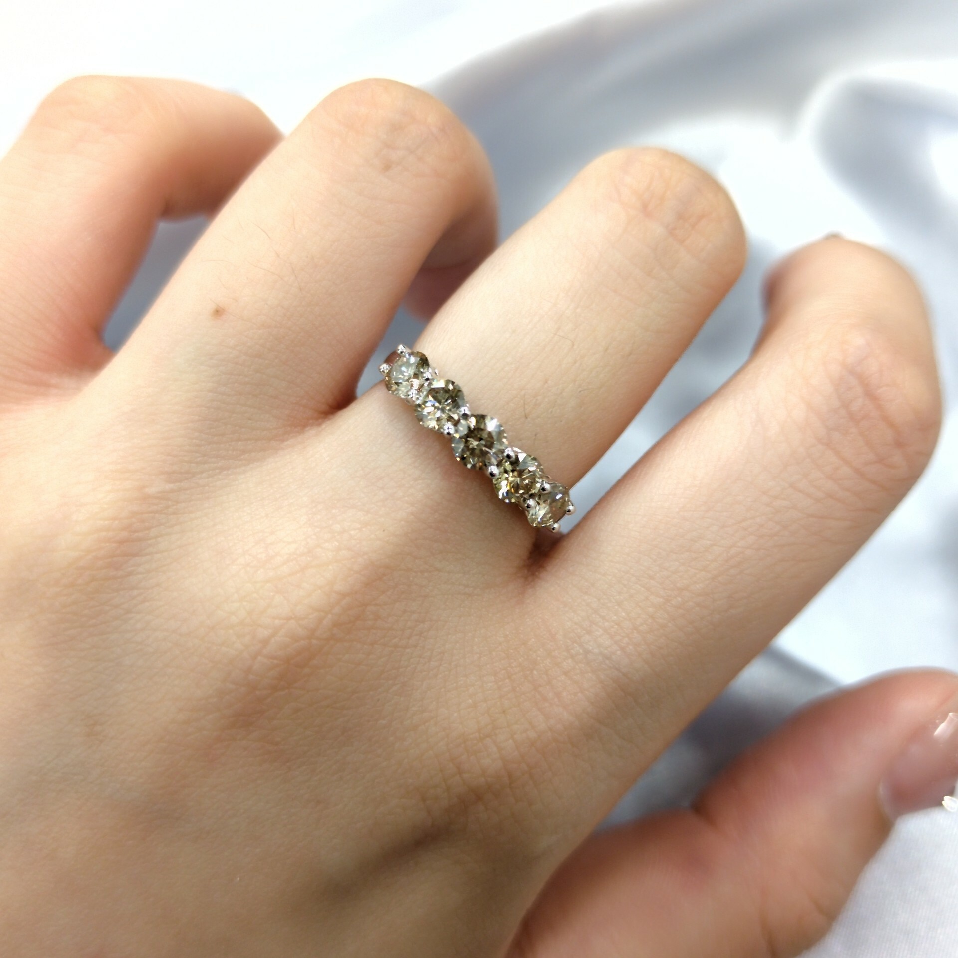 18K White Gold 1.21ct Fancy Brown Diamond Ring