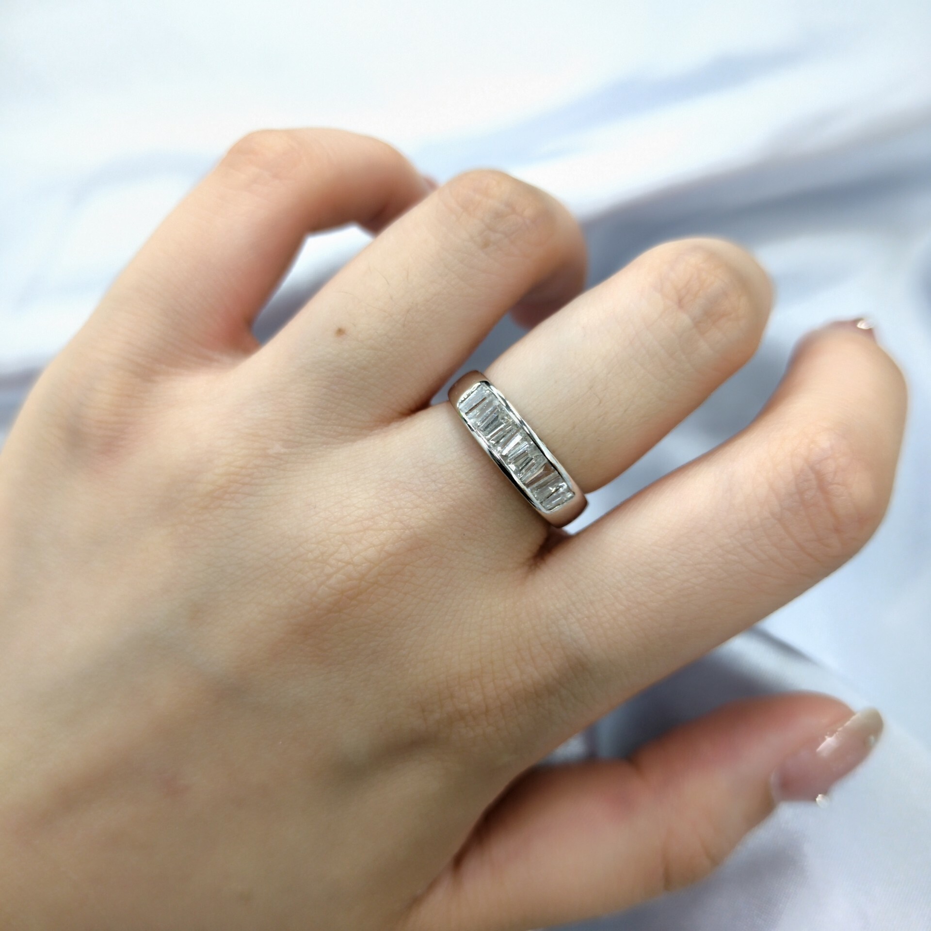 全新18K白金58份鑽石戒指