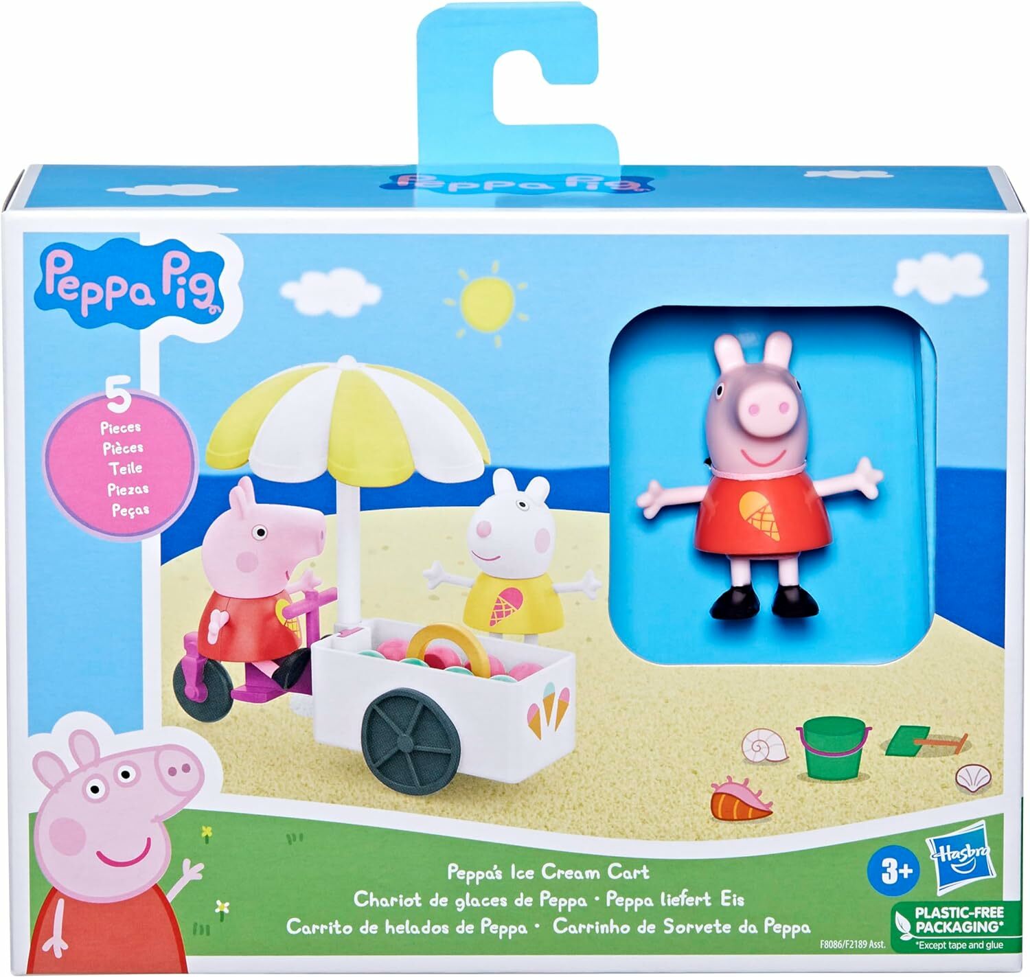 《 HASBRO 孩之寶》Peppa Pig 粉紅豬小妹 迷你冰淇淋車