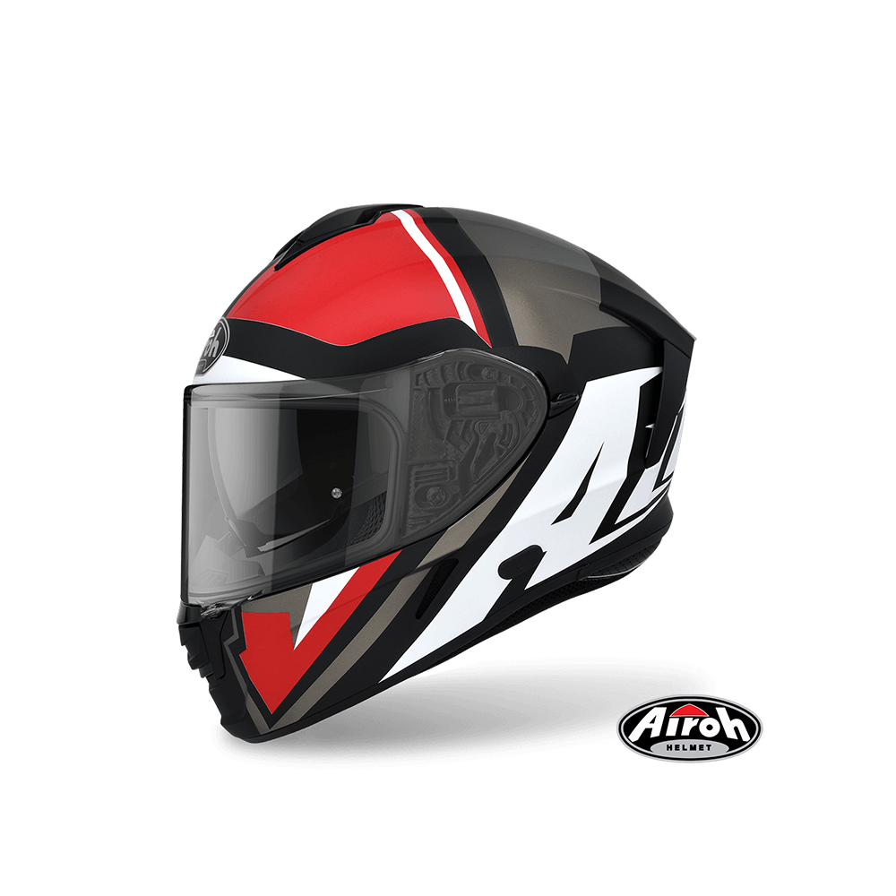 AIROH SPARK #11 彩繪 全罩式安全帽 消光黑紅