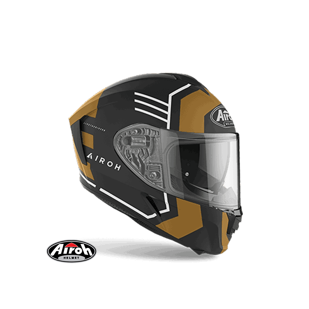 AIROH SPARK #9 彩繪 全罩式安全帽 消光黑金