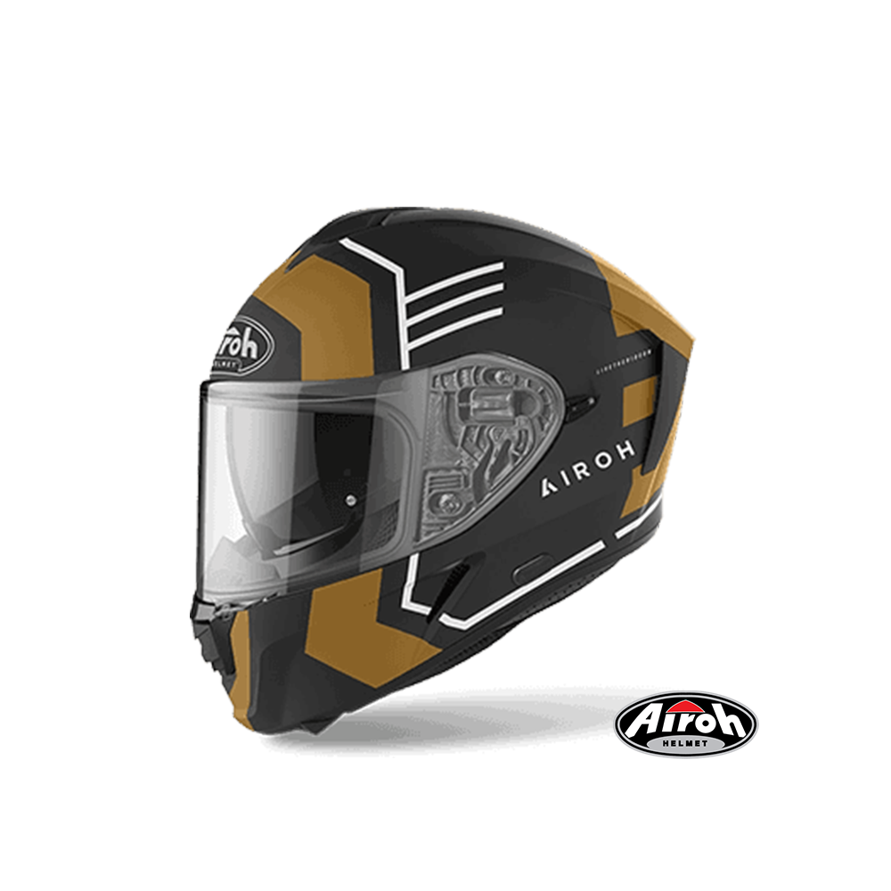 AIROH SPARK #9 彩繪 全罩式安全帽 消光黑金
