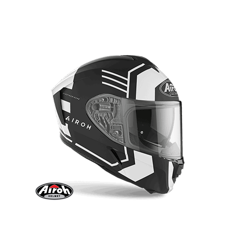 AIROH SPARK #9 彩繪 全罩式安全帽 消光黑白