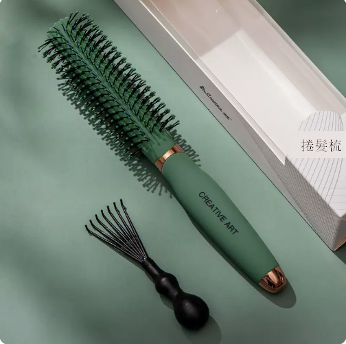 Hot push inner buckle curling comb (olive green)