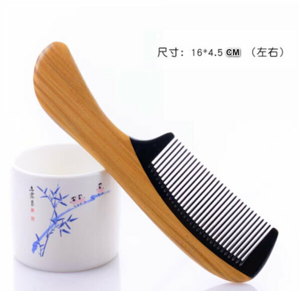 Hotly recommended green sandalwood horn comb [waist-shaped style]