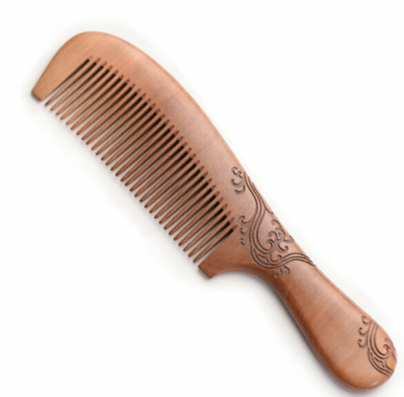 Popular old peach wood carved wood comb