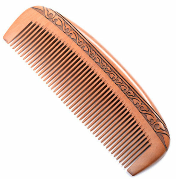 Popular old peach wood carved wood comb