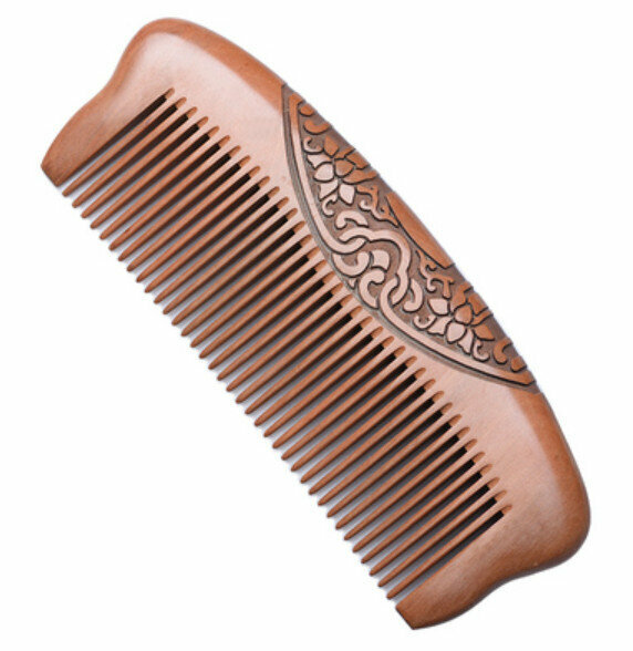 Popular old peach wood carved wood comb