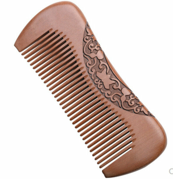 Popular old peach wood carved wood comb