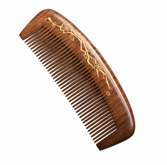 Hotly recommended golden sandalwood carved wood comb