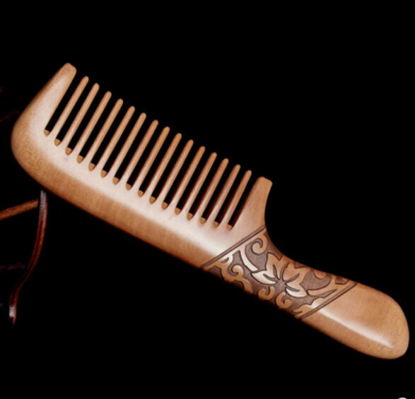 Popular peach wood carved comb