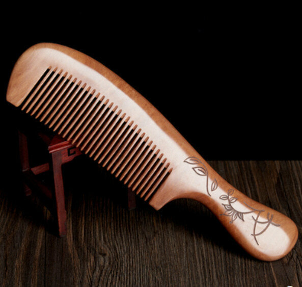 Hotly recommended old peach wood carved wood comb