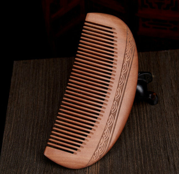 Popular peach wood carved comb