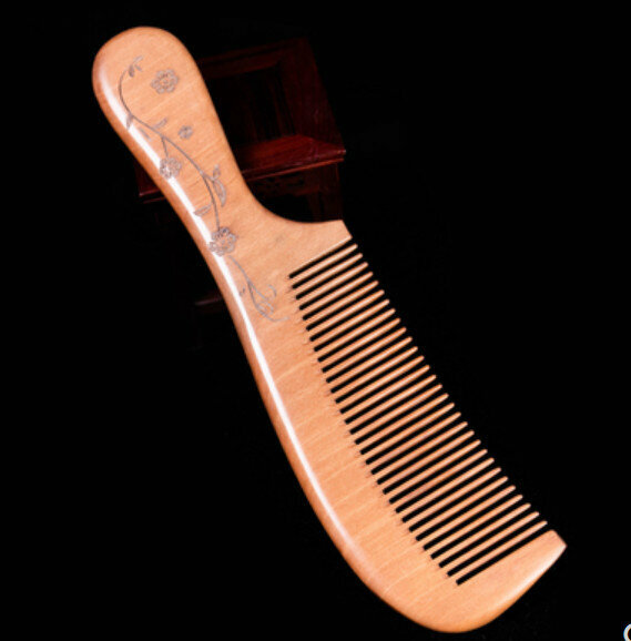 Hotly recommended old peach wood carved wood comb