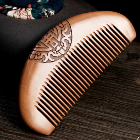Hotly recommended old peach wood carved wood comb