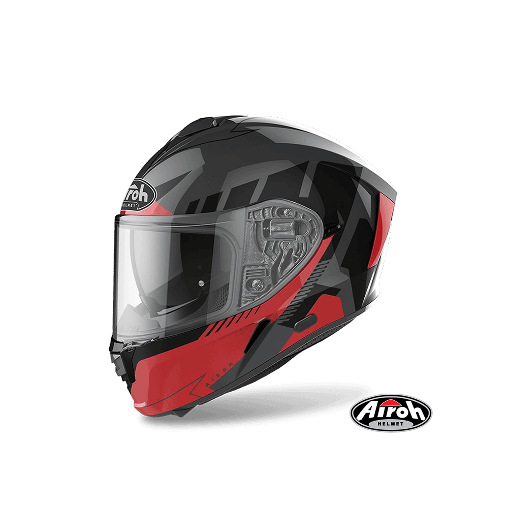 AIROH SPARK #8 彩繪 全罩式安全帽 深灰紅