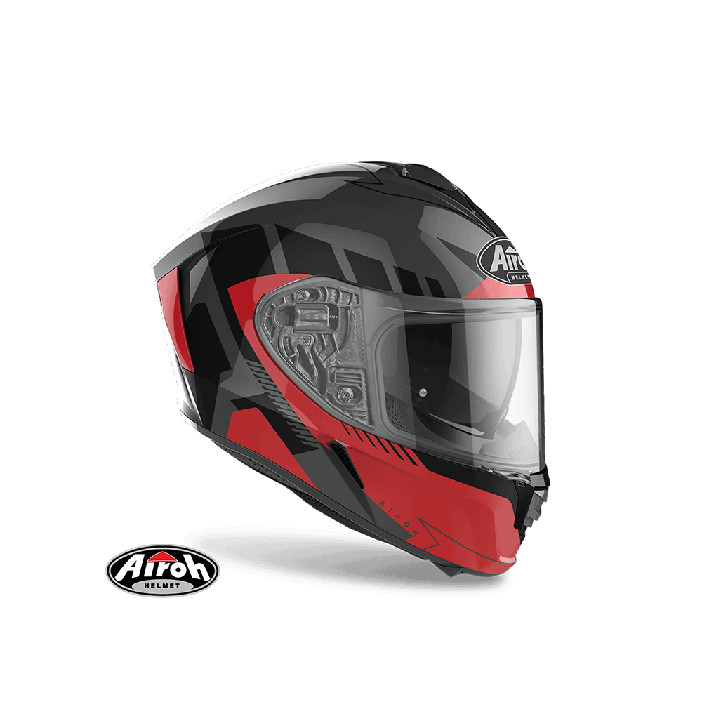 AIROH SPARK #8 彩繪 全罩式安全帽 深灰紅