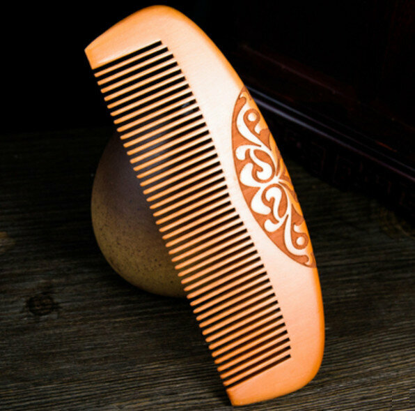 Popular old peach wood carved comb