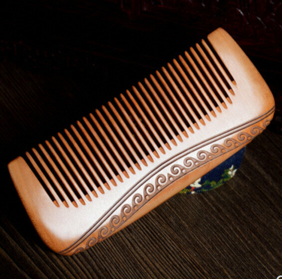 Popular old peach wood carved comb