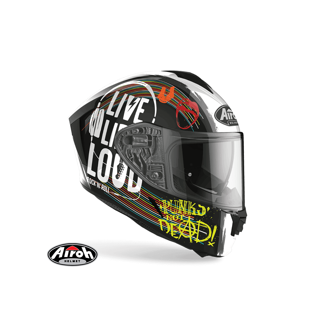 AIROH SPARK #3 彩繪 全罩式安全帽 黑白