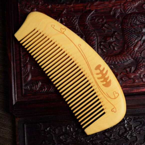 Popular small-leaf boxwood carved comb