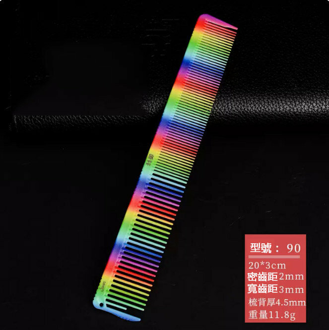 Popular comb (Indian color rainbow comb - 90 large size fine teeth)