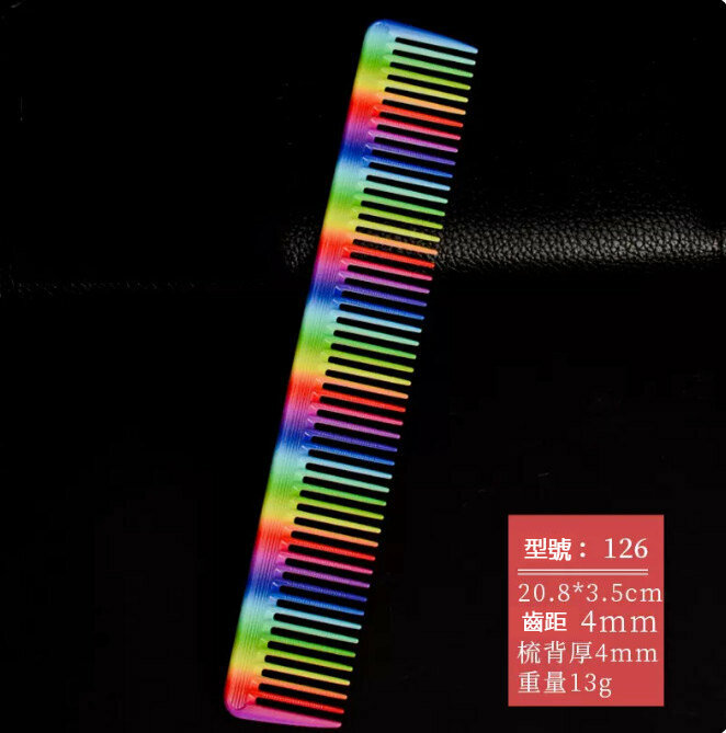 Popular comb (Indian color rainbow comb--126 large wide teeth)